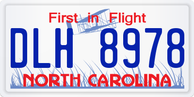 NC license plate DLH8978