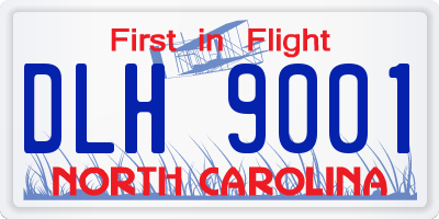 NC license plate DLH9001