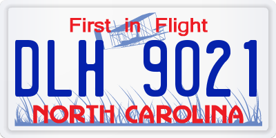 NC license plate DLH9021
