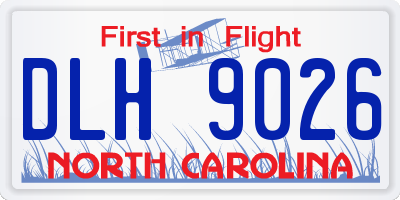 NC license plate DLH9026