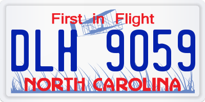 NC license plate DLH9059