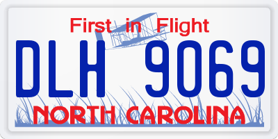 NC license plate DLH9069