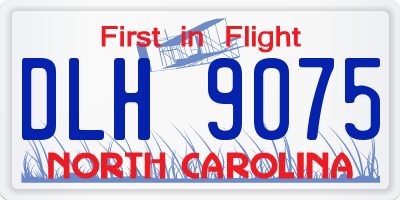 NC license plate DLH9075