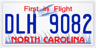NC license plate DLH9082
