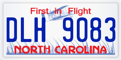 NC license plate DLH9083