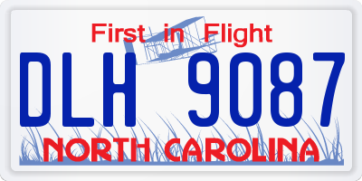 NC license plate DLH9087