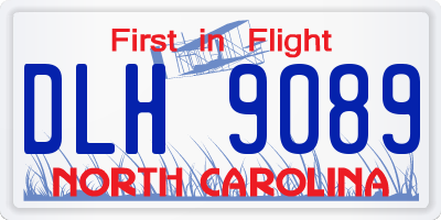 NC license plate DLH9089
