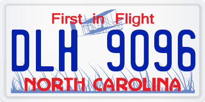 NC license plate DLH9096