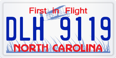 NC license plate DLH9119
