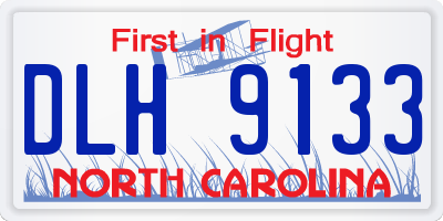NC license plate DLH9133