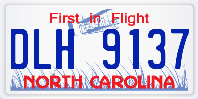 NC license plate DLH9137