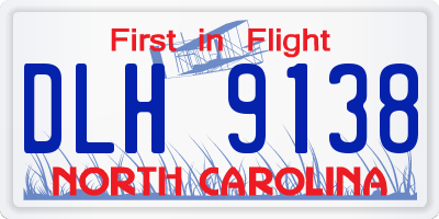 NC license plate DLH9138