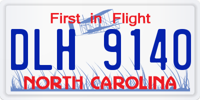 NC license plate DLH9140