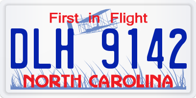 NC license plate DLH9142