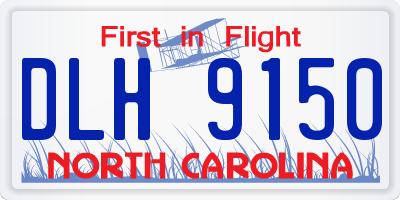 NC license plate DLH9150