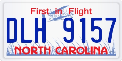 NC license plate DLH9157