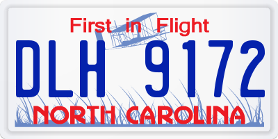 NC license plate DLH9172