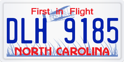 NC license plate DLH9185