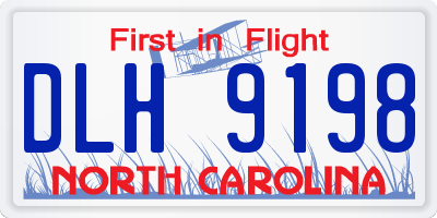 NC license plate DLH9198