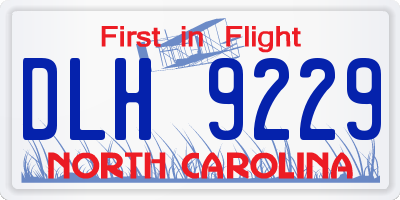 NC license plate DLH9229