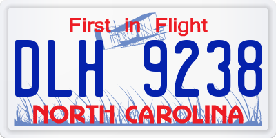 NC license plate DLH9238