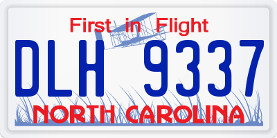 NC license plate DLH9337