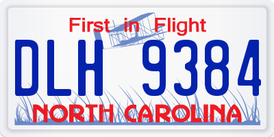 NC license plate DLH9384