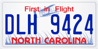 NC license plate DLH9424
