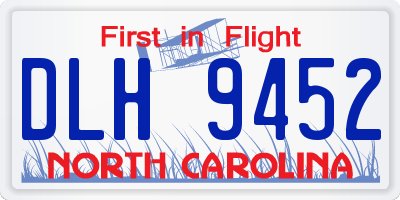 NC license plate DLH9452