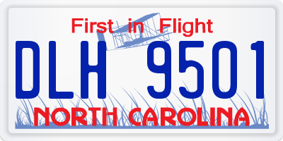 NC license plate DLH9501