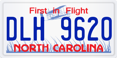 NC license plate DLH9620
