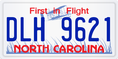 NC license plate DLH9621