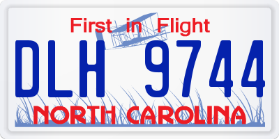 NC license plate DLH9744
