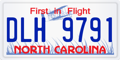 NC license plate DLH9791