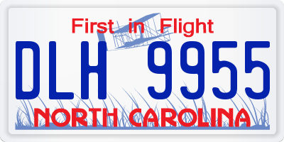 NC license plate DLH9955