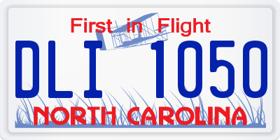 NC license plate DLI1050