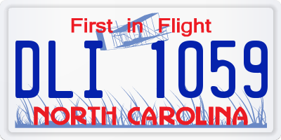 NC license plate DLI1059