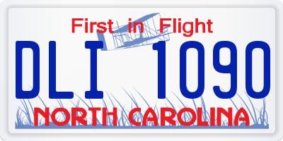 NC license plate DLI1090