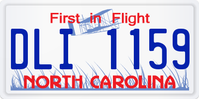 NC license plate DLI1159