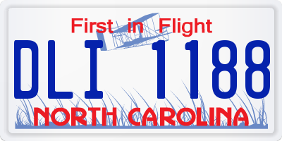 NC license plate DLI1188
