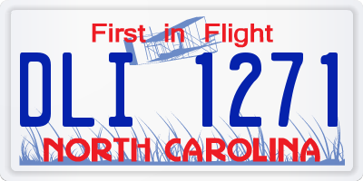 NC license plate DLI1271