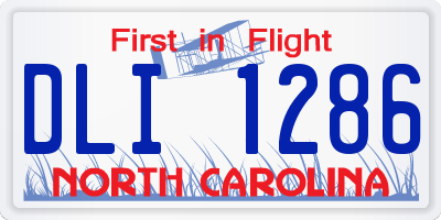 NC license plate DLI1286
