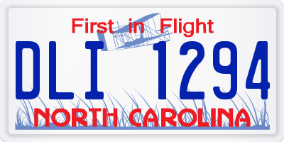 NC license plate DLI1294