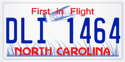 NC license plate DLI1464