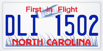 NC license plate DLI1502