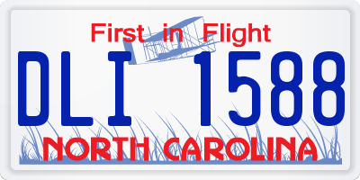 NC license plate DLI1588