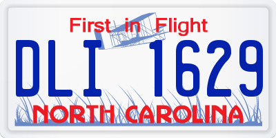 NC license plate DLI1629