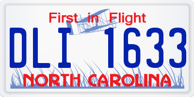 NC license plate DLI1633