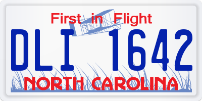 NC license plate DLI1642