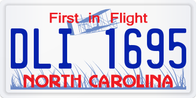 NC license plate DLI1695